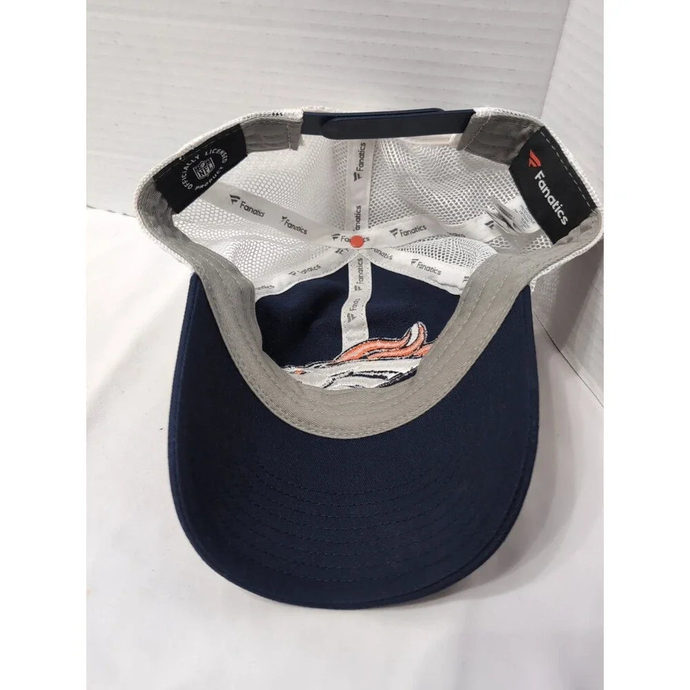 DENVER BRONCOS Fanatics Trucker Mesh Snapback Hat/Cap Embroidered ONE SIZE ADJST